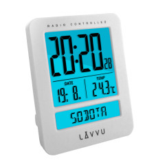 Digitálny budík riadený rádiovým signálom Lavvu LAR0020 Duo White,